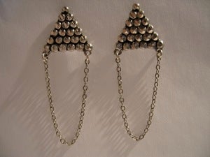Image of Sterling Silver Pyramids with Single Chain