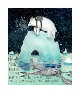 Image of Polar Bear Print: He was Ready to Follow - Limited Edition Archival Inkjet Print