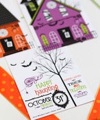 Image of Halloween Glam Haunted House printable invitation- 3 options