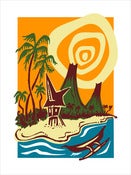 Image of "OUTRIGGER ISLAND" Serigraph