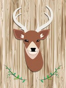 Image of PreOrder "Deer Head" Postcard