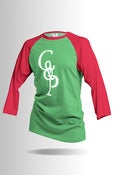Image of CLASSIC CREST RAGLAN GRN/RED