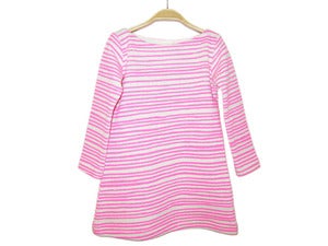 Image of Kids Dress Neon Pink Stripes