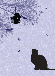 Image of Cat & Birdbox Print - Available in 2 sizes