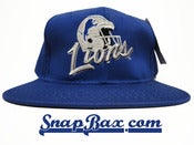 Image of Vintage Deadstock Detroit Lions Helmet Script Snapback hat Cap