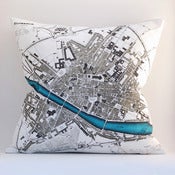 Image of Vintage FLORENCE Map 18"x18" Pillow Cover