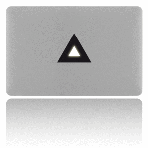 Image of MacBook sticker triangle