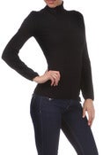 Image of Basic black turtle neck with flair