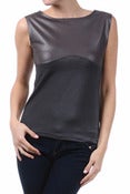 Image of Faux Leather Top