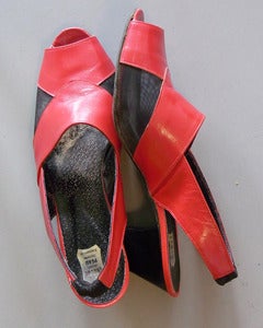 Image of PAIRE DE CHAUSSURES FEMME EN CUIR  P.37 - REF.774