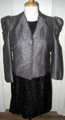 Image of Ports silver blazer with puffed shoulders NWT SZ 6 NOW 60% off