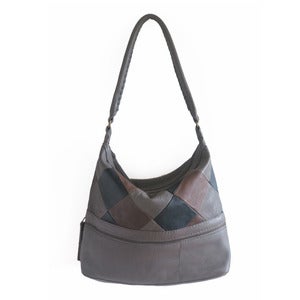 Image of MENKU Handbag in Patchwork Leather