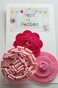 Image of 3 shades of Pink Posie Cluster