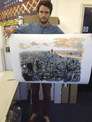 Image of EMPIRE STATE OF PEN COLOUR GICLEE PRINT