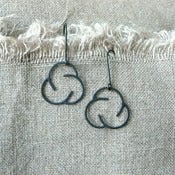 Image of trio earrings - oxidized silver