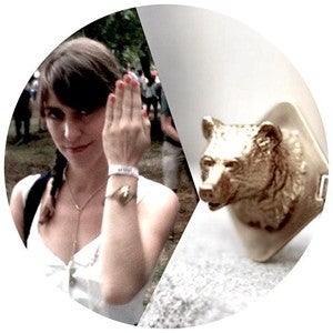 Image of Gold Bear Bracelet 
