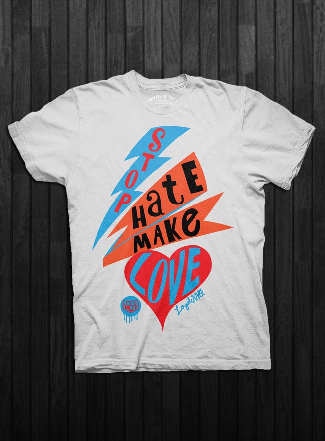 Image of Stop Hate, Make Love (Silver/Black)
