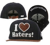 Image of NEW! DGK "I Love Haters" Ostrich Snapback Hat Collection