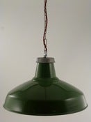Image of GREEN ENAMEL | vintage floodlight reflector | EXTRA-LARGE