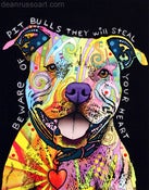 Image of Beware Of Pit Bulls PRINT