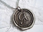 Image of Darker, more rustic monogram initial by Ritzy Misfit