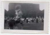 Image of BIG GIRL WALKING VINTAGE SNAPSHOT PHOTO