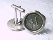 Image of NEW monogram wax seal stamp cuff-links By Ritzy Misfit