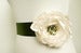 Image of Rustic Wedding Bridal Sash. Moss Green Bridal Sash