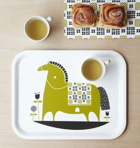 Image of rocking horse birchwood tray