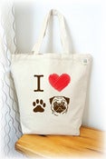 Image of I love Pug Tote