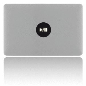 Image of MacBook sticker play pause