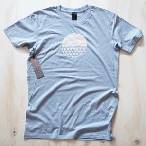 Image of Mens tee - Sky blue Owlesque