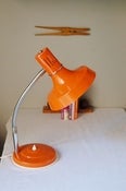 Image of lampe de bureau orange 70's