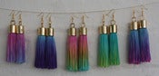 Image of TROPICAL DIP DYED TASSEL EARRINGS 