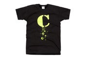 Image of Caspa Splat - Neon Yellow (Black Tee)