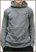 Image of Men's Button Down Hoodie in Charcoal Gray