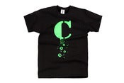 Image of Caspa Splat - Neon Green (Black Tee)
