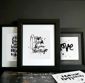 Image of BRUSH SCRIPT prints 