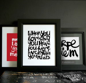 Image of LOVE+inspiration print set