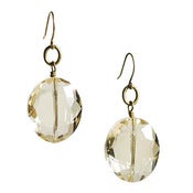 Image of caviar oval earring: champagne