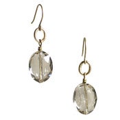Image of sterlet earring: smoky/antique brass
