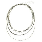 Image of osprey chain necklace: antique silver