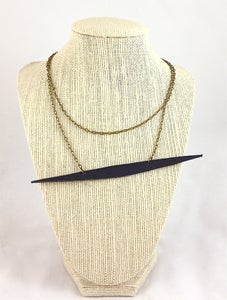 Image of black slash double chain