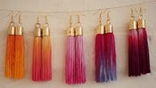 Image of DIP DYED TASSEL EARRINGS 