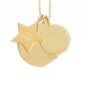 Image of 14kt The Moon, The Sun, and Lucky Star