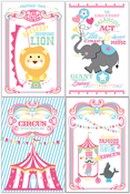 Image of Coordinating printable Circus/ Carnival poster- Cotton Candy Girl Circus Collection