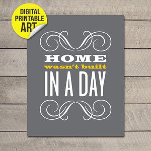 Image of Custom Housewarming PRINTABLE JPEG (yellow, blue, pink, green) - 20x25cm