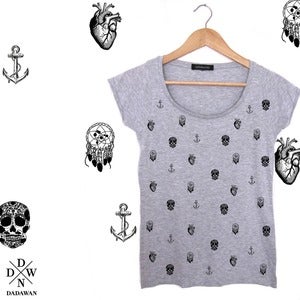 Image of T-shirt femme semis pattern 4 elements by Dadawan