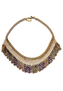 Image of Lilac ombre chainmaille and crystal mini-fringe necklace + colors