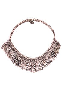 Image of Silver-tone chainmaille and crystal mini-fringe necklace + colors